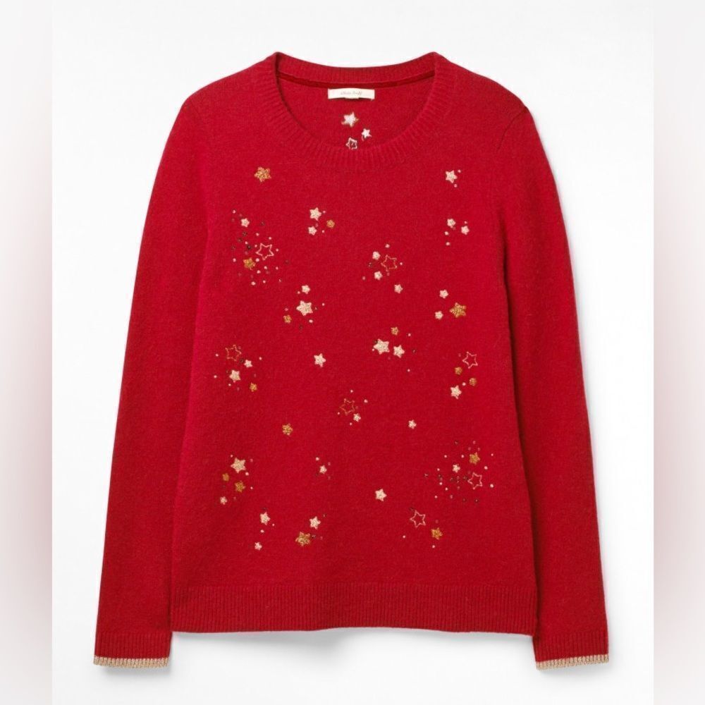𝅺white Stuff Starlit Jumper Pullover Holiday Sweater
